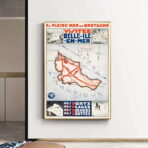 vintage beautiful island poster