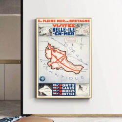 vintage beautiful island poster