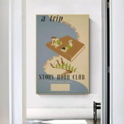 vintage library poster