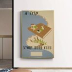 vintage library poster