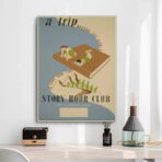 vintage library poster