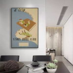 vintage library poster