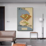 vintage library poster
