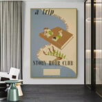vintage library poster