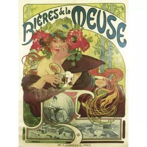 vintage meuse beer poster