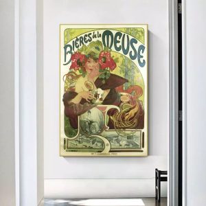 vintage meuse beer poster