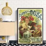 vintage meuse beer poster