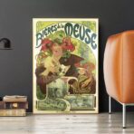 vintage meuse beer poster