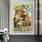 vintage meuse beer poster