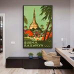 vintage burma poster