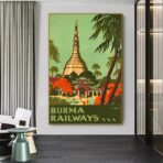 vintage burma poster
