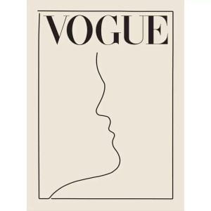 vintage white poster