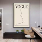 vintage white poster