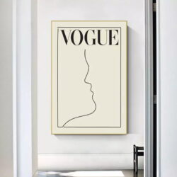 vintage white poster
