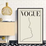 vintage white poster