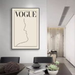 vintage white poster