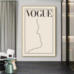 vintage white poster