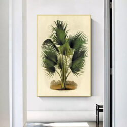 vintage botanical poster palm tree