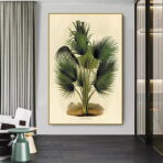 vintage botanical poster palm tree