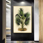 vintage botanical poster palm tree