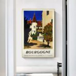 vintage burgundy poster