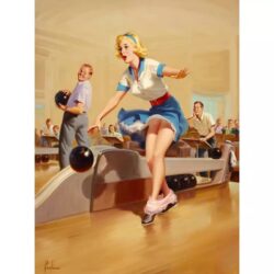 vintage bowling poster