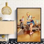 vintage bowling poster