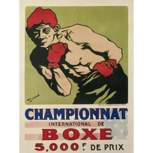 vintage french boxing poster
