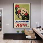 vintage french boxing poster