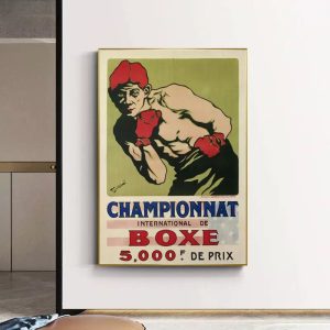 vintage french boxing poster