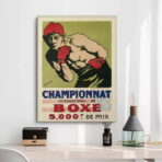 vintage french boxing poster