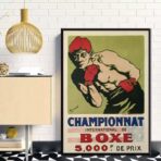 vintage french boxing poster