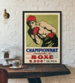 vintage french boxing poster