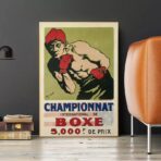 vintage french boxing poster