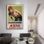vintage french boxing poster