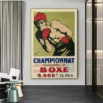 vintage french boxing poster