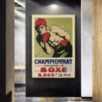 vintage french boxing poster