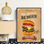 vintage burger poster