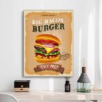 vintage burger poster