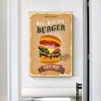 vintage burger poster