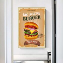 vintage burger poster