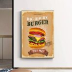 vintage burger poster