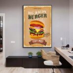vintage burger poster