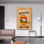 vintage burger poster