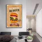 vintage burger poster