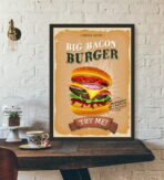 vintage burger poster