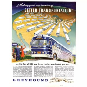 vintage bus poster