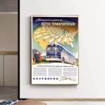 vintage bus poster
