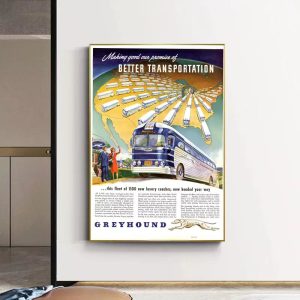 vintage bus poster