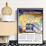 vintage bus poster